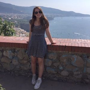 AE Heather Grey Open Back Sundress